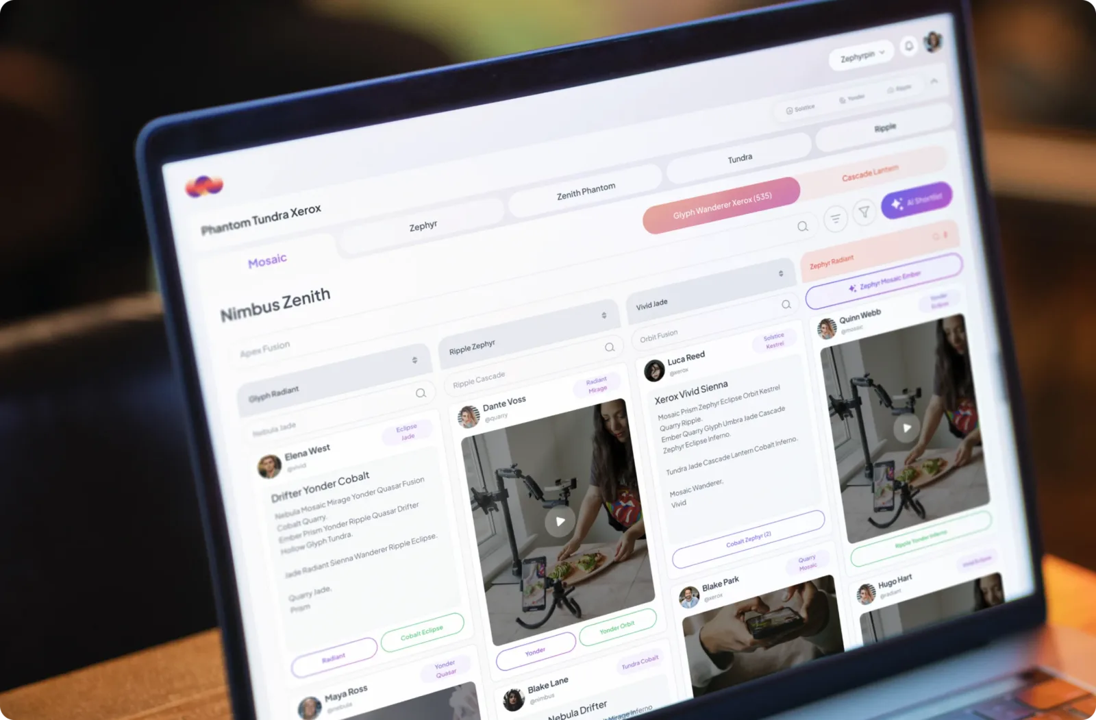 Creator analytics dashboard — Web app, detail 2
