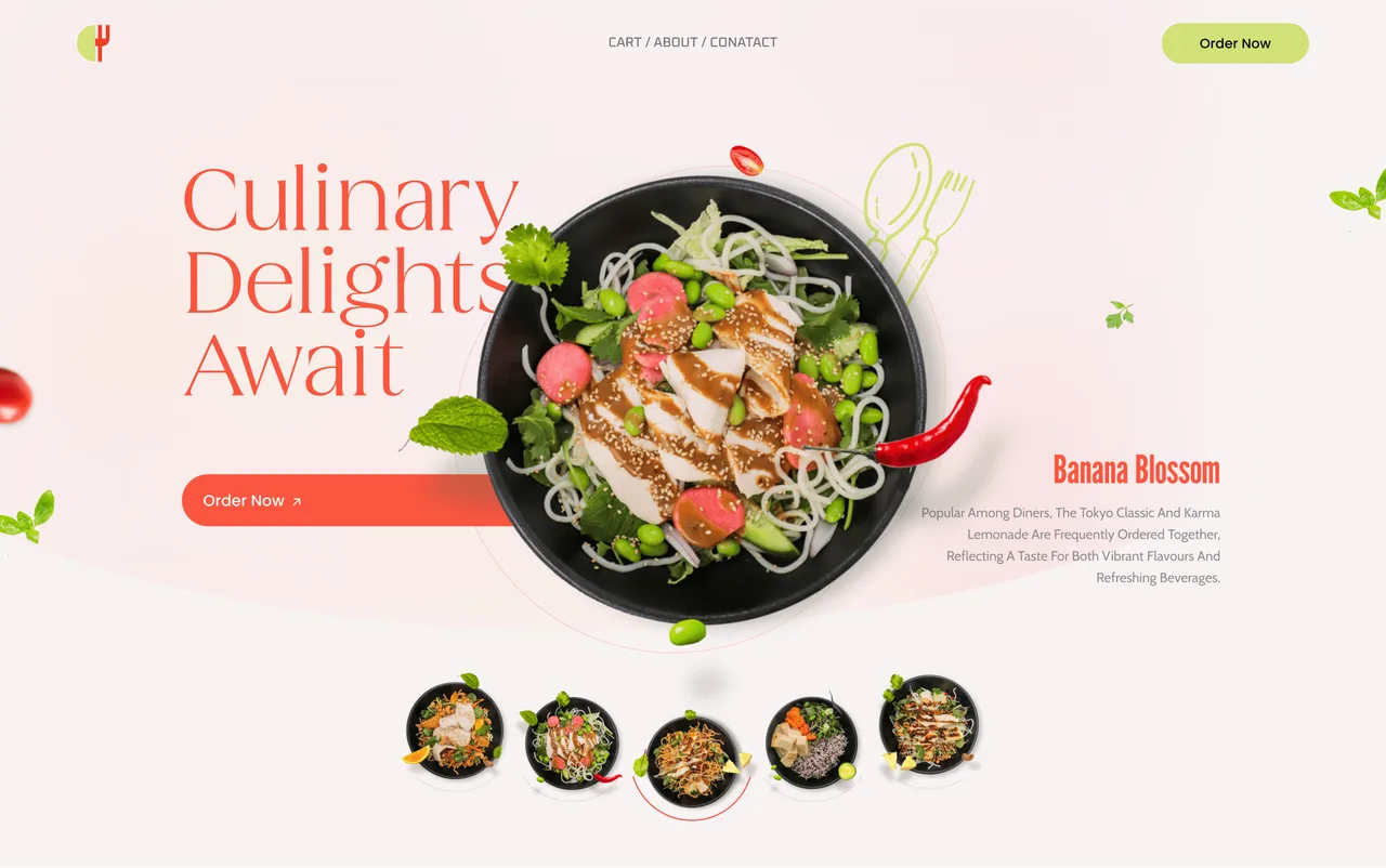 Culinary Delights — food ordering website