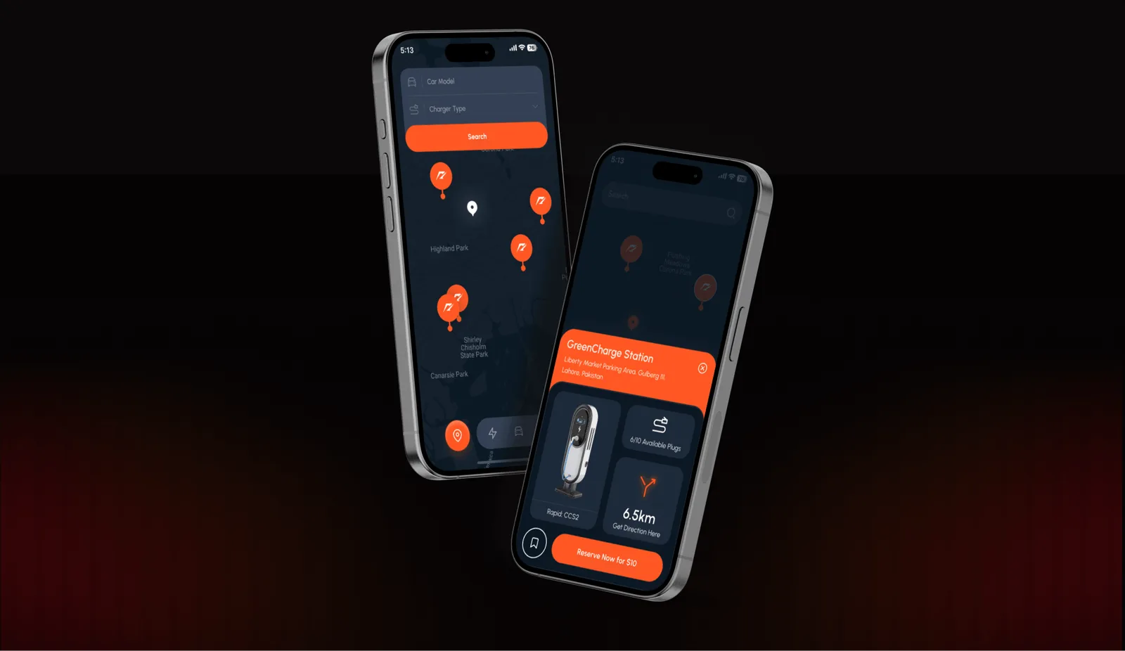 EV charging app — Mobile app, detail 1