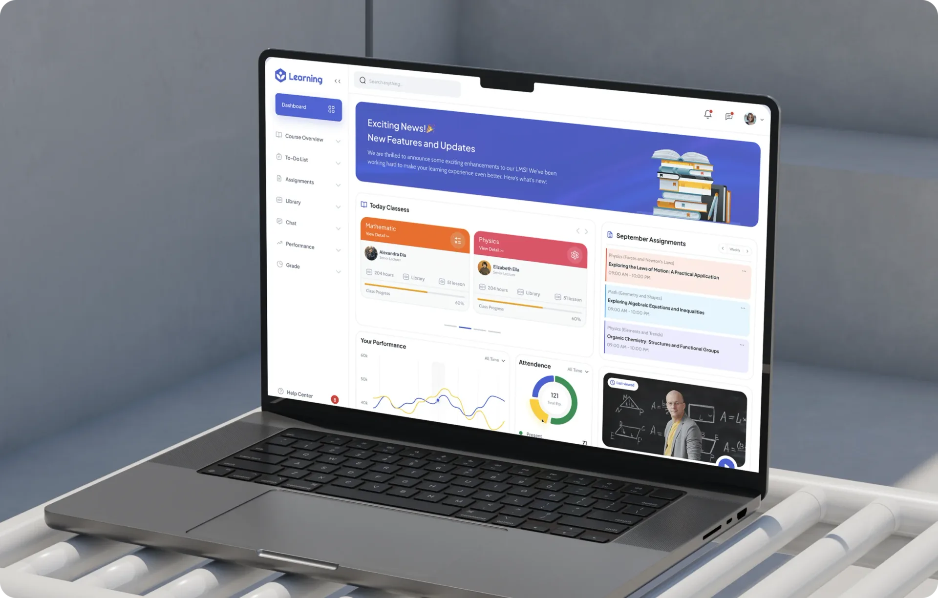 Learning platform — Web app